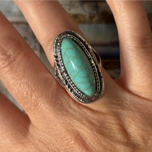 ❗️10 For $13❗️Turquoise Vintage Style Ring 7